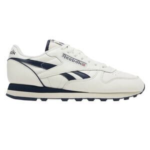 Reebok Mens Classic 1983 Vintage Sneakers US 12 White Navy Leather EUC